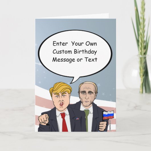 Trump Poetin Birthday Card - Pas uw bericht aan Kaart (Voorkant)