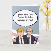 Trump Poetin Birthday Card - Pas uw bericht aan Kaart (Gele Bloem)