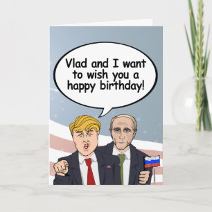 Trump Poetin Birthday Card - Vladamir en ik wens u Kaart