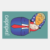 Trump - Poetin Russische pop Rechthoekige Sticker (Voorkant)