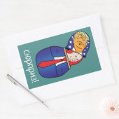 Trump - Poetin Russische pop Rechthoekige Sticker (Envelop)