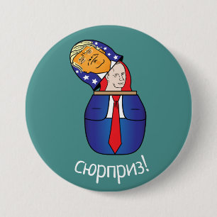 Trump - Poetin Russische pop Ronde Button 7,6 Cm