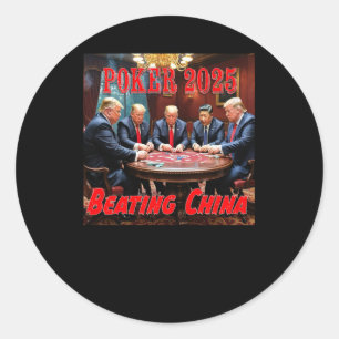 Trump Poker 2025 Ronde Sticker