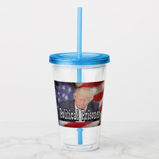 Trump politiek gevangene acryl drinkbeker (Voorkant)