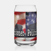 Trump politiek gevangene blikvorm glas (Links)