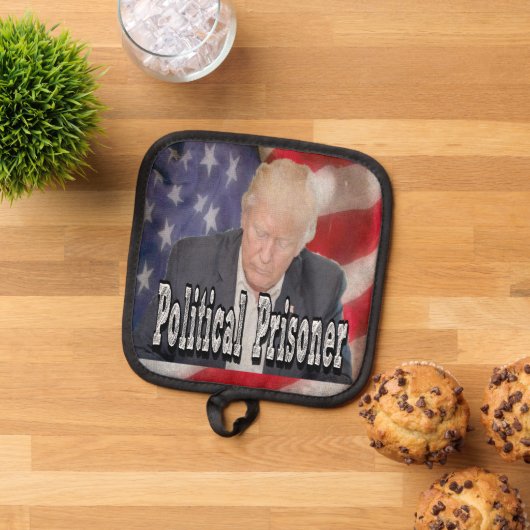 Trump politiek gevangene pannenlap (Top down)