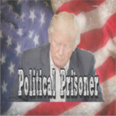 Trump politiek gevangene sticker (Voorkant)