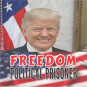 Trump politiek gevangene sticker (Voorkant)