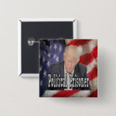 Trump politiek gevangene vierkante button 5,1 cm (Voorkant /achterkant)