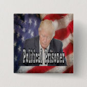Trump politiek gevangene vierkante button 5,1 cm (Voorkant)