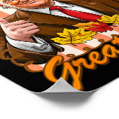 Trump Pompoen Grappig Maak Thanksgiving Groot Agai Poster (Hoek)