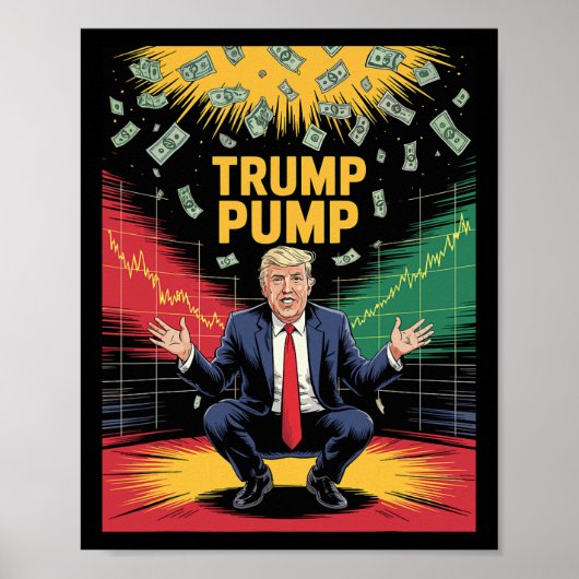 Trump pompt geld 1 poster (Voorkant)