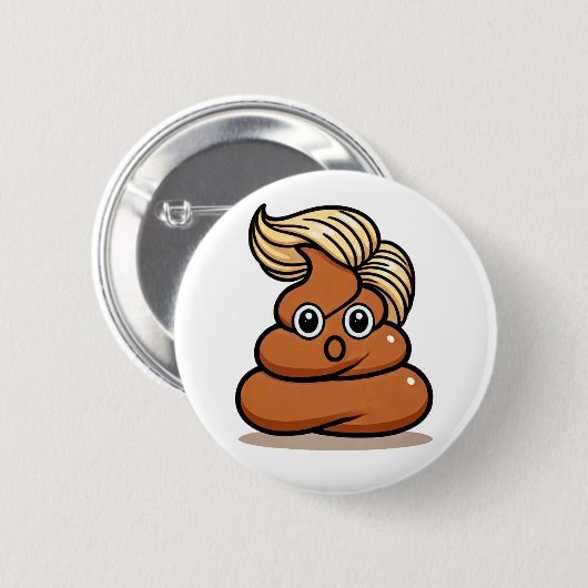 "TRUMP POOP EMOJI" Button (Voorkant /achterkant)