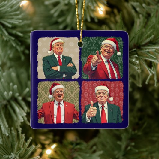 Trump Pop Art Christmas Ornament Patriotic (Boom)