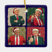 Trump Pop Art Kerst Ornament Patriottisch (Voorkant)
