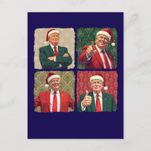 Trump Pop Art Kerstkaart Patriottische Feestdagen