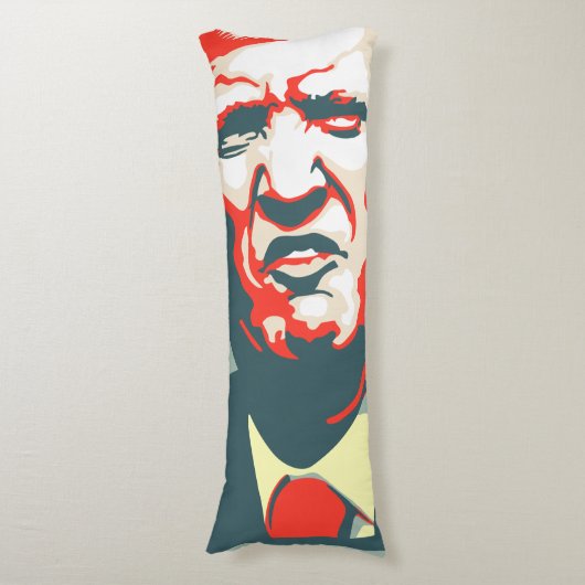 Trump pop art lichaamskussen (Voorkant Verticaal)