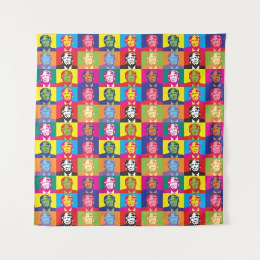 TRUMP POP ART TAPESTRY WANDKLEED (Voorkant)
