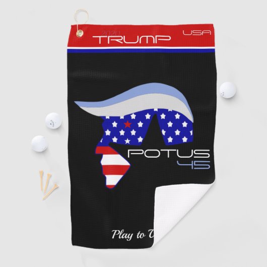 TRUMP POTUS19 Golf Towel Golfhanddoek (Insitu)
