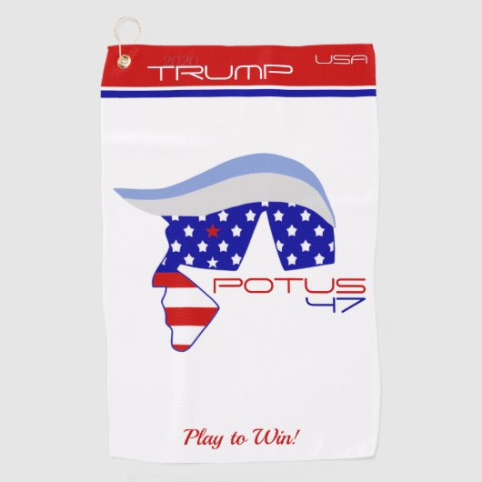 TRUMP POTUS47 Golf Handdoek (Voorkant)