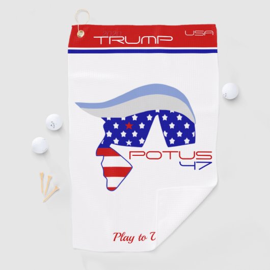TRUMP POTUS47 Golf Towel Golfhanddoek (Insitu)