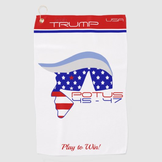 TRUMP POTUS 45-47 Golf Towel Golfhanddoek (Voorkant)