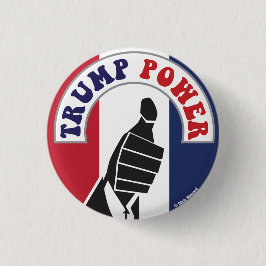 TRUMP POWER THUMB'S OPGESTELDE 60-TIJDSTIP Vredesr Ronde Button 3,2 Cm