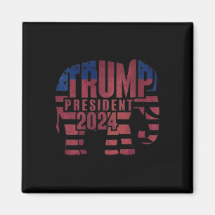 Trump President 2024 Olifant Republikein Magneet