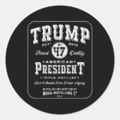 Trump President 47  Whiskey Label 2024 Vict (Voorkant)