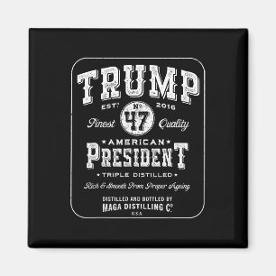 Trump President 47 Whiskey Label 2024 Vict Magneet