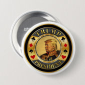 Trump President Casino Chip Ronde Button 7,6 Cm (Voorkant /achterkant)
