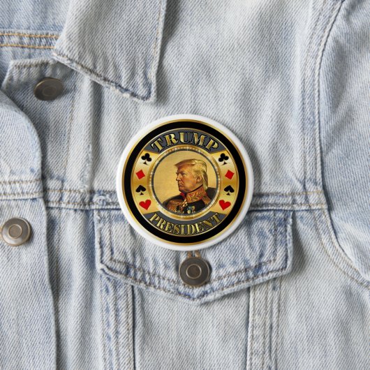 Trump President Casino Chip Ronde Button 7,6 Cm (In situ)