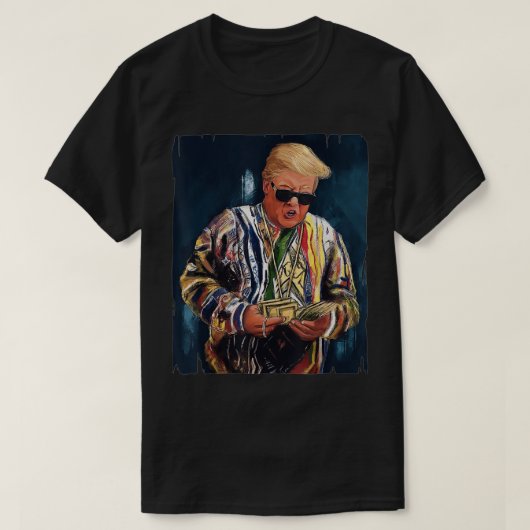Trump President Counting money Funny T-shirt (Design voorkant)