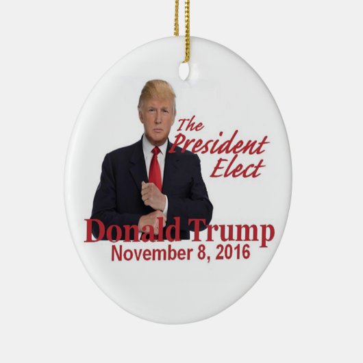 TRUMP President-Elect 2016 Keramisch Ornament (Rechts)