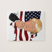 Trump President oom Sam Usa America Flag Legpuzzel (Horizontaal)