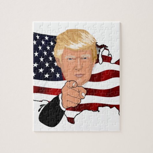 Trump President oom Sam Usa America Flag Legpuzzel (Verticaal)