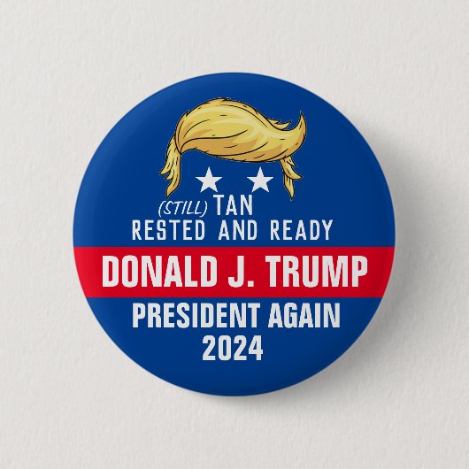 Trump-President opnieuw 2024 Ronde Button 5,7 Cm (Voorkant)