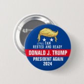 Trump-President opnieuw 2024 Ronde Button 5,7 Cm (Voorkant /achterkant)