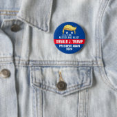 Trump-President opnieuw 2024 Ronde Button 5,7 Cm (In situ)