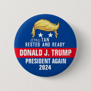 Trump-President opnieuw 2024 Ronde Button 5,7 Cm
