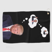Trump President Portret 🇺🇸😁 Glimlachen Golfhanddoek (Horizontaal)