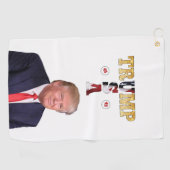 Trump President Portret 🇺🇸😁 Glimlachen Golfhanddoek (Horizontaal)