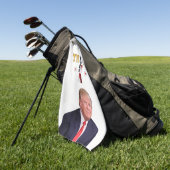 Trump President Portret 🇺🇸😁 Glimlachen Golfhanddoek (Groen)