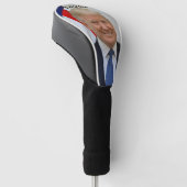 Trump President Portret 🇺🇸😁 Glimlachen Golfheadcover (Schuin)