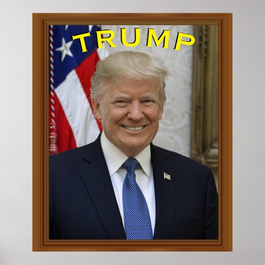 Trump President Portret 🇺🇸😁 Glimlachen Poster (Voorkant)
