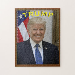 Trump President Portret Lachend Legpuzzel