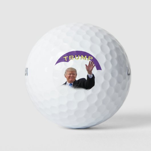 Trump President Portret 🇺🇸😁 Waving Golfballen (Voorkant)