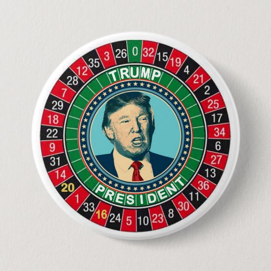 Trump President Ronde Button 7,6 Cm (Voorkant)