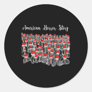 Trump President VS Vlag Halloween Horror Story Lb Ronde Sticker
