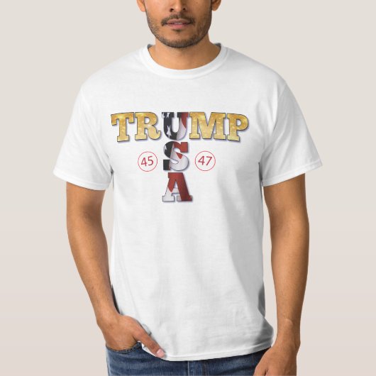 Trump Presidential 💪 Gold Verenigde Staten T-shirt (Voorkant)